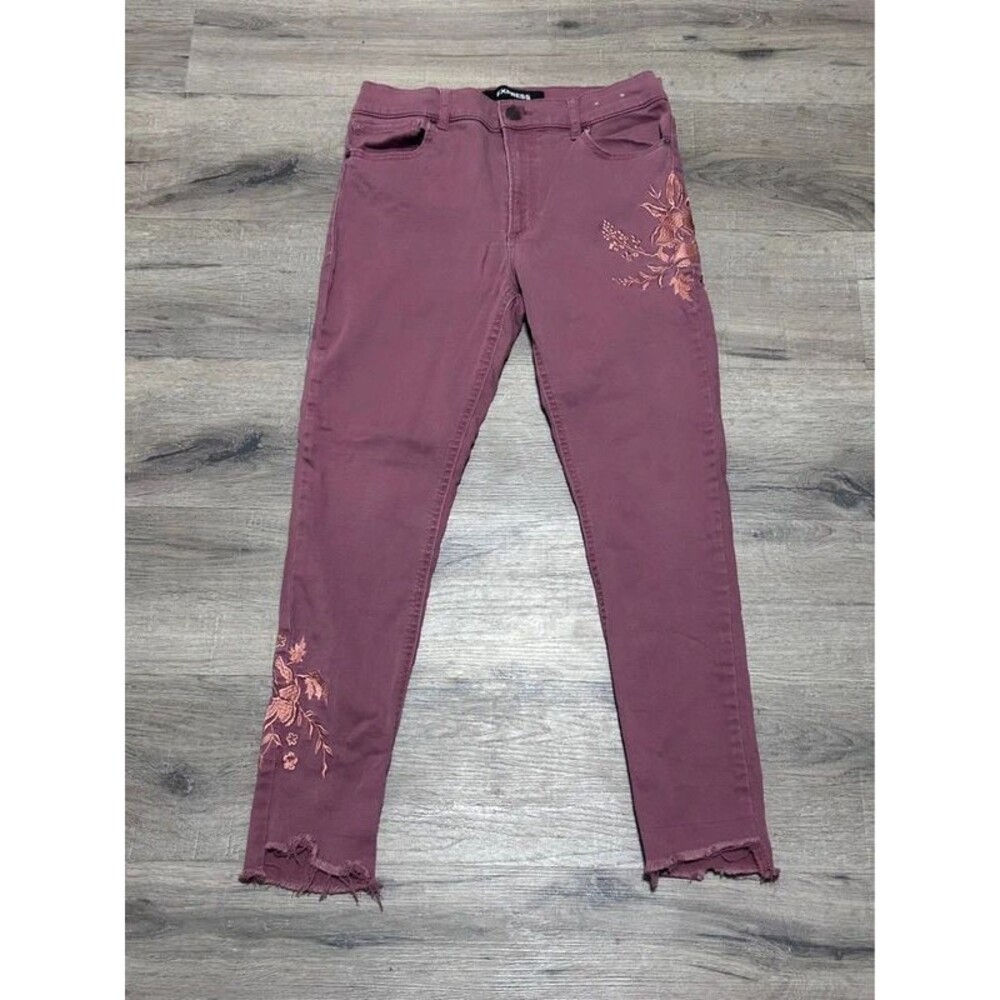 Express floral embroidered ankle